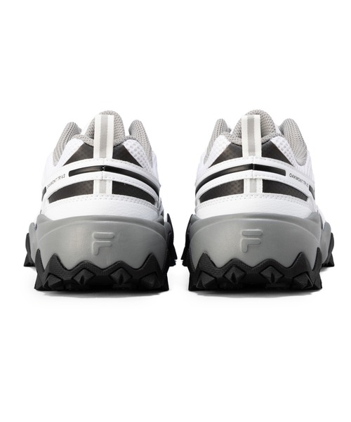 「FILA」 ローカットスニーカー 24.0cm ホワイト×グレー レディース_画像3