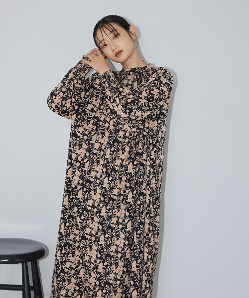 「feepur」 長袖ワンピース MEDIUM ブラック レディース_画像8