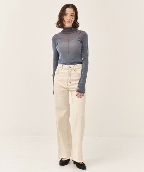 「PUBLIC TOKYO」 長袖カットソー FREE サックスブルー レディース