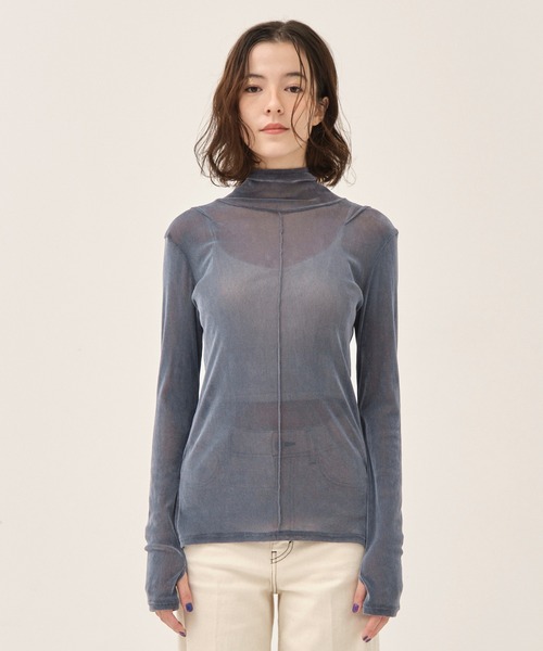 「PUBLIC TOKYO」 長袖カットソー FREE サックスブルー レディース