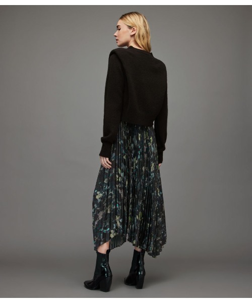 「ALLSAINTS」 コンビワンピース S ブラック レディースの画像