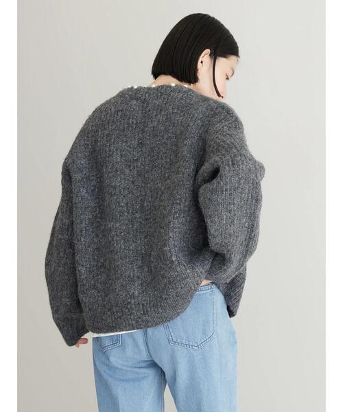「AMERICAN HOLIC」 ニットカーディガン L 杢グレー レディース_画像5