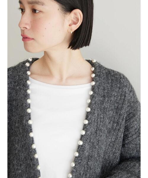「AMERICAN HOLIC」 ニットカーディガン L 杢グレー レディース_画像6