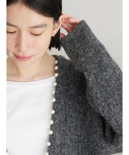 「AMERICAN HOLIC」 ニットカーディガン L 杢グレー レディース_画像7