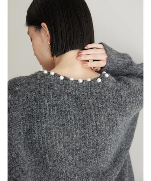 「AMERICAN HOLIC」 ニットカーディガン L 杢グレー レディース_画像9