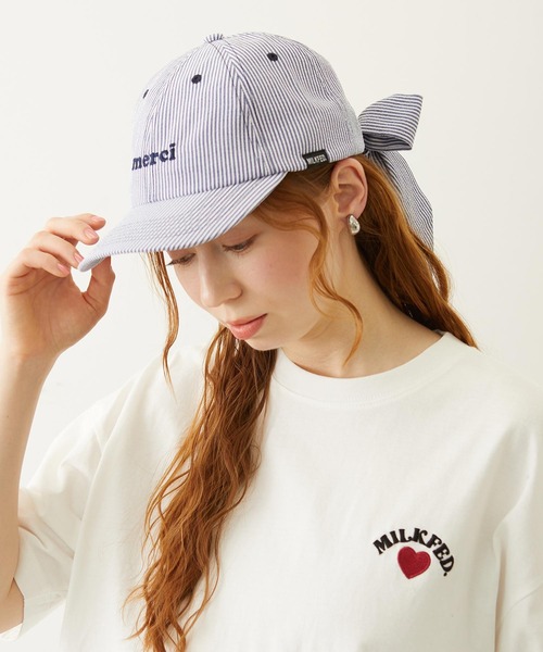 MILKFED.（ミルクフェド） キャップ 帽子 レディース BACK RIBBON CAP