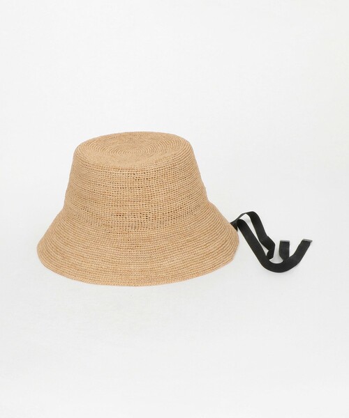 uvカット 帽子 ハット ラフィア/リボン ハット UV レディースの画像