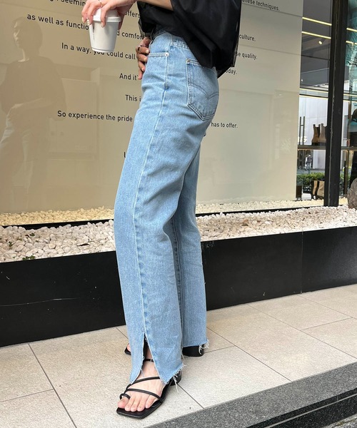 「CAPRICIEUX LE'MAGE」 デニムパンツ 38 ブルー レディース_画像4