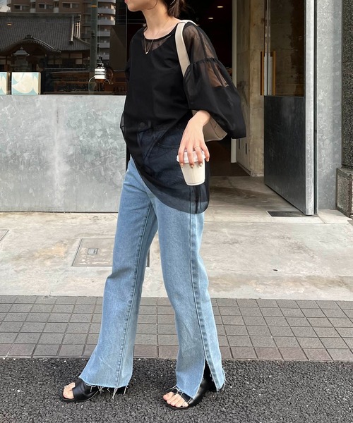 「CAPRICIEUX LE'MAGE」 デニムパンツ 38 ブルー レディース_画像8