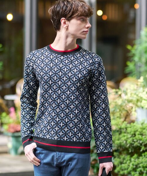 「DRESSTERIOR」 長袖ニット 90 ブラック メンズ_画像7