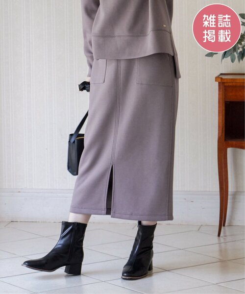 「ikka」 タイトスカート M モカ レディース_画像2