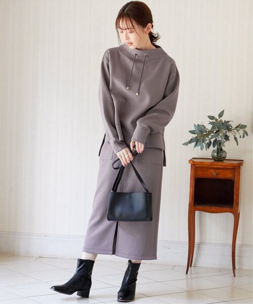 「ikka」 タイトスカート M モカ レディース_画像6