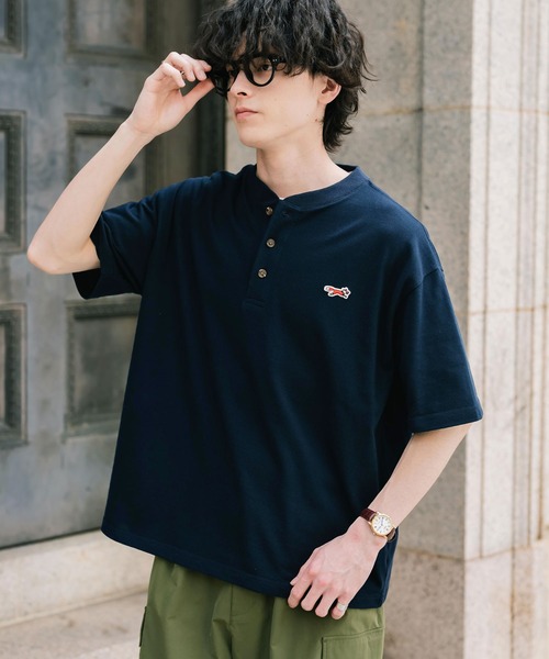 PENNEYS（ペニーズ） ヘンリーネック tシャツ 別注コラボFOXワッペン