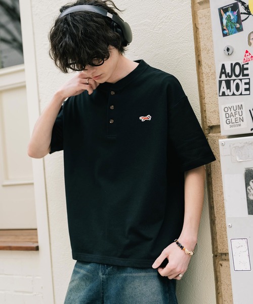 PENNEYS（ペニーズ） ヘンリーネック tシャツ 別注コラボFOXワッペン