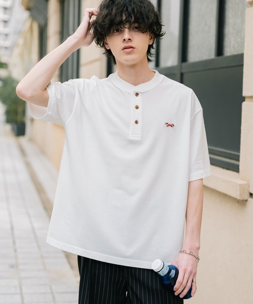 PENNEYS（ペニーズ） ヘンリーネック tシャツ 別注コラボFOXワッペン