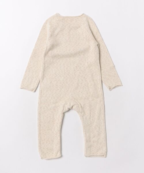 ベビー Cozy Heather Knit Jumpsuit || Speckled Natural_2