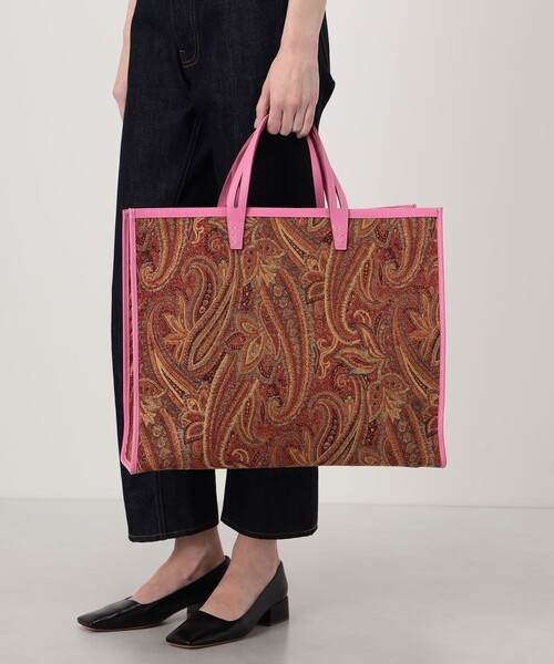 トートバッグ A VACATION TANK ORANGE PAISLEY トートバッグ レディースの画像