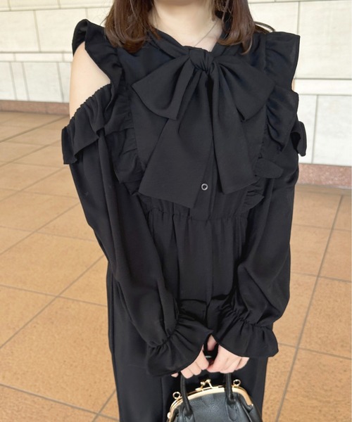 「apres jour」 長袖ワンピース X-LARGE ブラック レディース_画像7