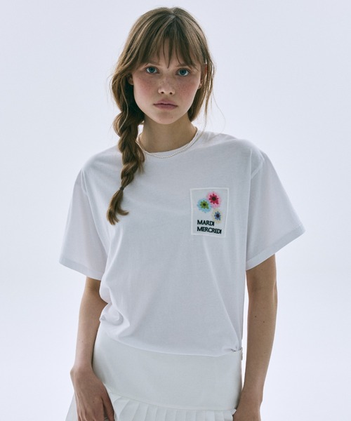 Mardi Mercredi（マルディメクルディ） tシャツ 半袖 TSHIRT FLOWER