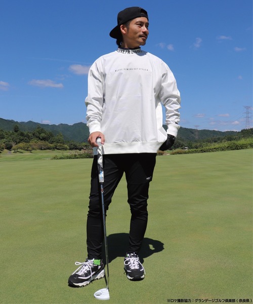 「LUXE/R GOLF」 長袖Tシャツ MEDIUM グレー メンズ_画像2