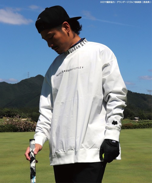 「LUXE/R GOLF」 長袖Tシャツ MEDIUM グレー メンズ_画像4