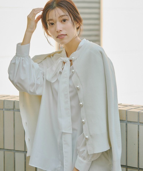 「Droite lautreamont」 ニットカーディガン M ピンク レディース_画像3