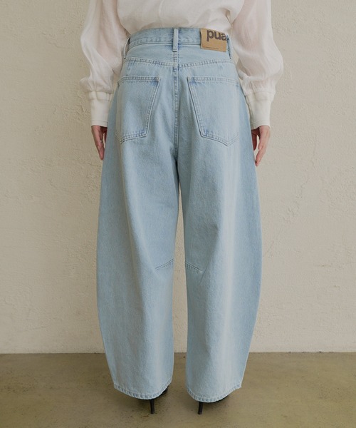 「PUAL CE CIN」 デニムパンツ MEDIUM グレー レディース_画像4