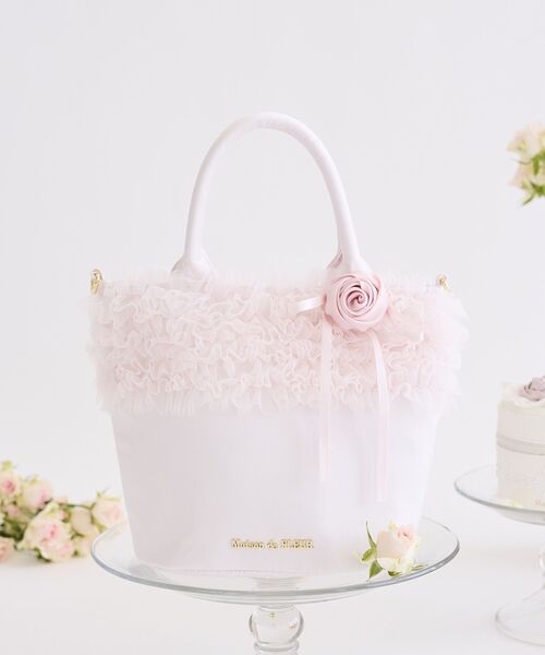 Maison de FLEUR（メゾンドフルール） トートバッグ チュールフリル