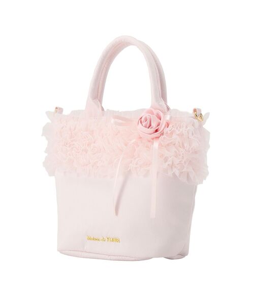 Maison de FLEUR（メゾンドフルール） トートバッグ チュールフリル
