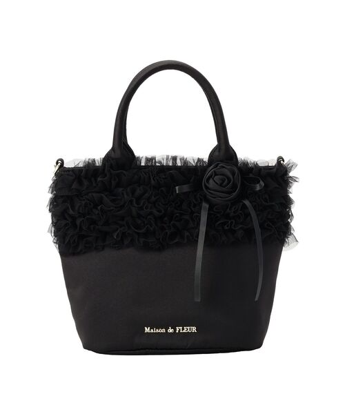 Maison de FLEUR（メゾンドフルール） トートバッグ チュールフリル