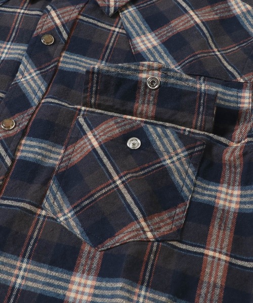 「KRIFF MAYER」 長袖シャツ LARGE ネイビー メンズ_画像5