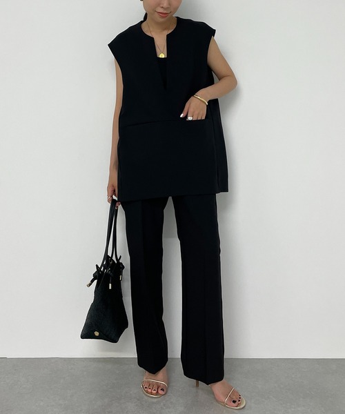 「LOUNGEDRESS」 セットアップ MEDIUM ブラック レディース_画像2