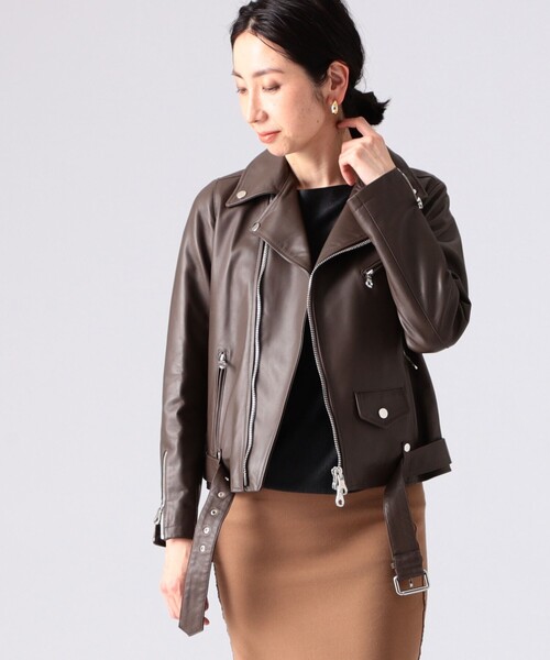 beams CINQUANTAライダースジャケット BEAMS F（ビームスF）CINQUANTA / スタンドカラー シングル