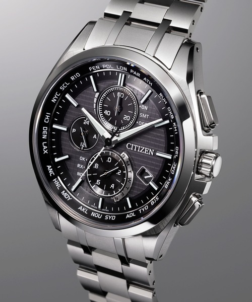 CITIZEN ATTESA 電波ソーラークロノグラフワールドタイムメンズ腕時計 ATTESA（CITIZEN） 腕時計 ATTESA アテッサ ワールドタイム電波時計