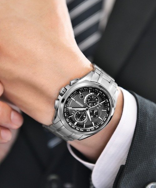 CITIZEN ATTESA 電波ソーラークロノグラフワールドタイムメンズ腕時計 ATTESA（CITIZEN） 腕時計 ATTESA アテッサ ワールドタイム電波時計