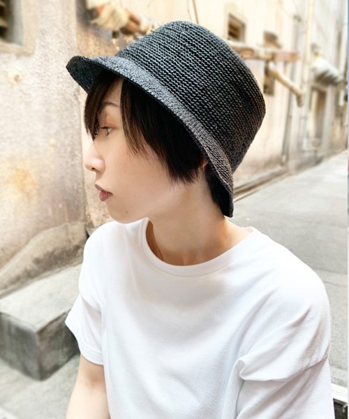 帽子 ハット RAFFIA BUCKET HAT/ラフィア バケットハット