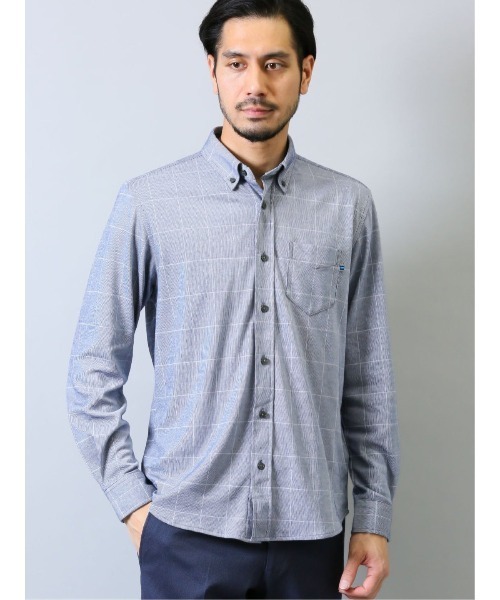 シャツ ブラウス タカキューメンズ Taka Q Men ストレッチ チェック柄ボタンダウン長袖ニットシャツ Zozotown Paypayモール店 通販 Paypayモール