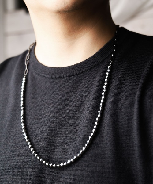 メンズ用ネックレス、ペンダント（色：グレー系）｜メンズアクセサリー