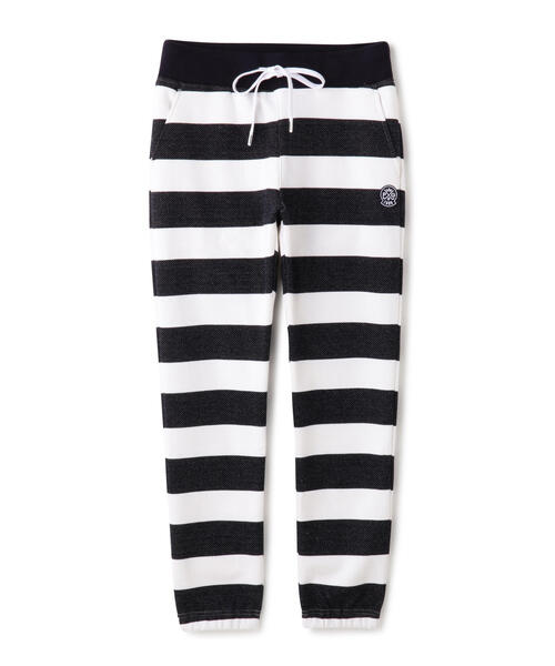 ○★新品未使用　PEARLY GATES　ボーダー柄　ストレッチパンツ　1 PEARLY GATES パンツ 「PEARLY GATES」インレイJQ裏起毛