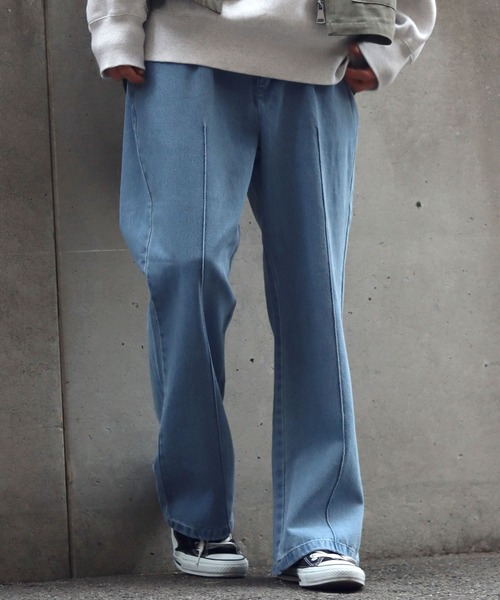SITRY（シトリー） ジーンズ pin tuck denim flared pants/ピンタック