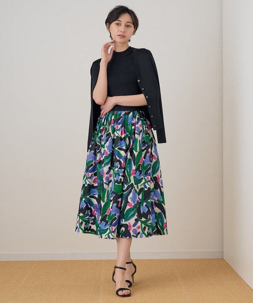 ANAYI アセテートポリエステルノースリーブプルオーバー