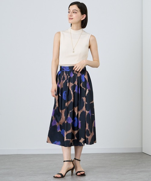 ANAYI アセテートポリエステルノースリーブプルオーバー