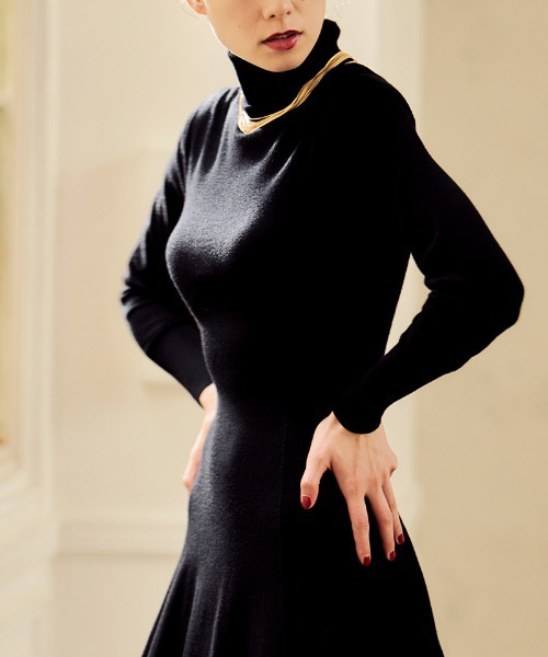 ワンピース タートルニットフレアワンピース : ZOZOTOWN Yahoo!店