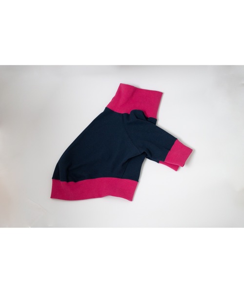 犬 服 「.cinq」.cinqバイカラースウェット（イエロー・グレー）(MA)の画像