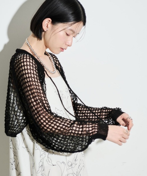 maturely 完売カーディガン＋フィッシュネットタンクトップ 2点セット BEAMS WOMEN｜maturely / フィッシュ ネット タンクトップ