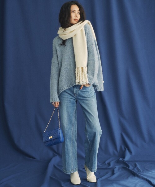 ニット セーター 「滝沢眞規子さん着用」ベビーアルパカ クロップド