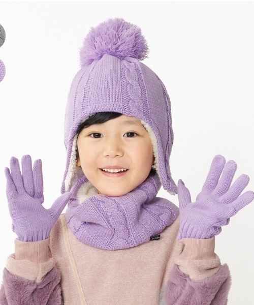 Kids Foret（キッズフォーレ） 手袋 アクリルケーブル手袋 キッズ 子供