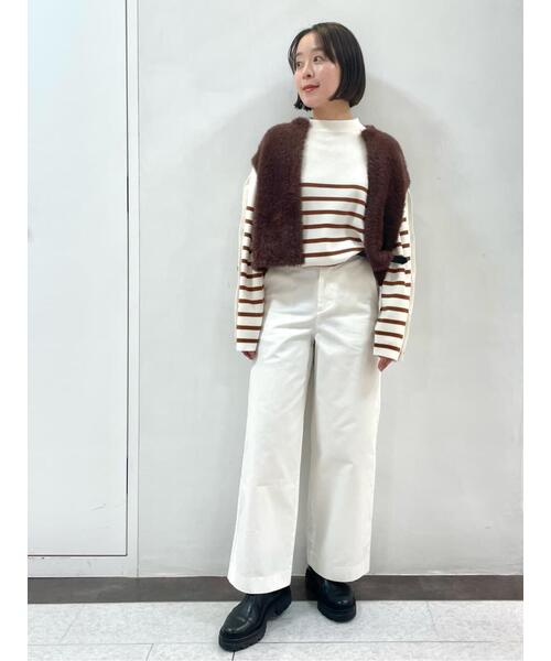 human woman（ヒューマンウーマン） ベスト ジレ フェイクファーベスト