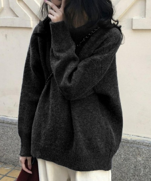 [Maison de TAO] [メゾンドタオ] セーター ゆったり オーバー 楽天市場】メゾンドタオ セーター ゆったり オーバーサイズ シンプル
