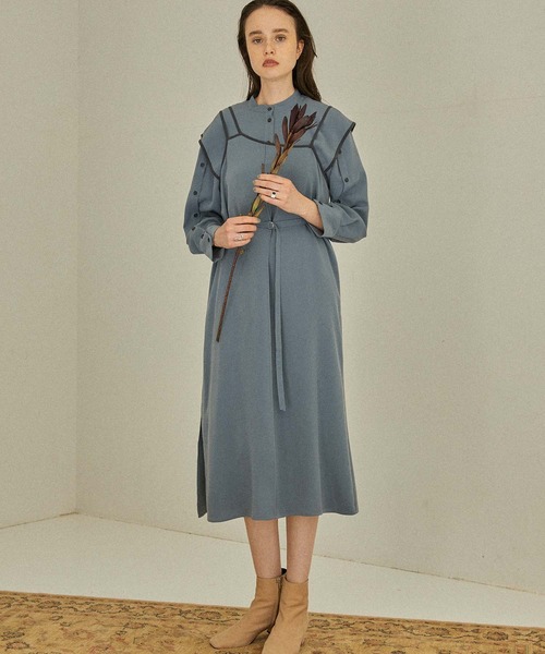 PUBLIC TOKYO 「PUBLIC TOKYO」 コンビワンピース FREE ブルー  